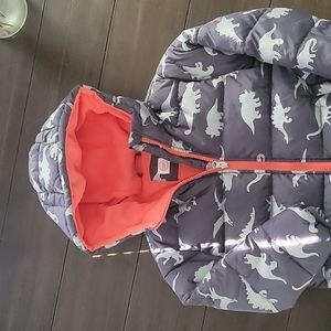 Boys Winter Coat Dinosaur Pattern